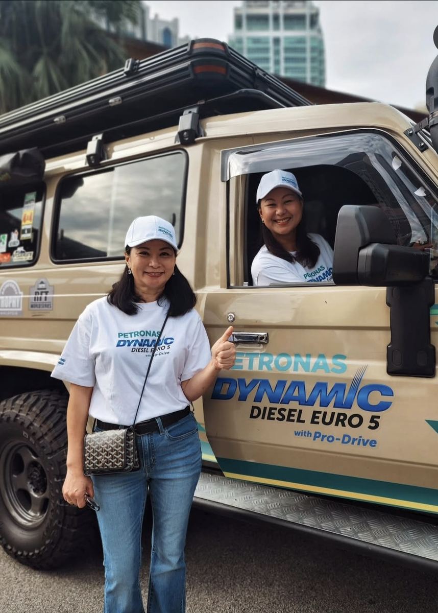 PETRONAS team member with the Dynamic Diesel Euro 5 4x4 at Rainforest Challenge 2025