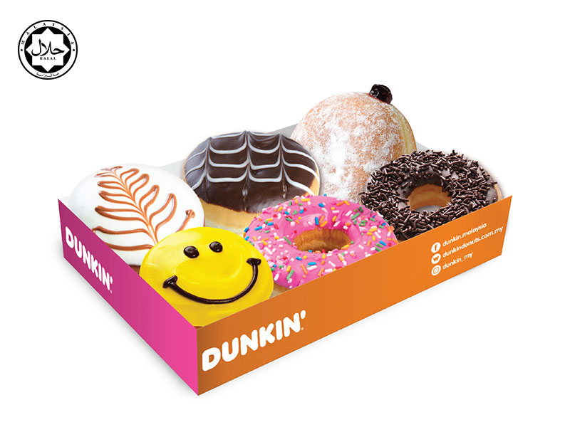 Dunkin' box of assorted donuts visual